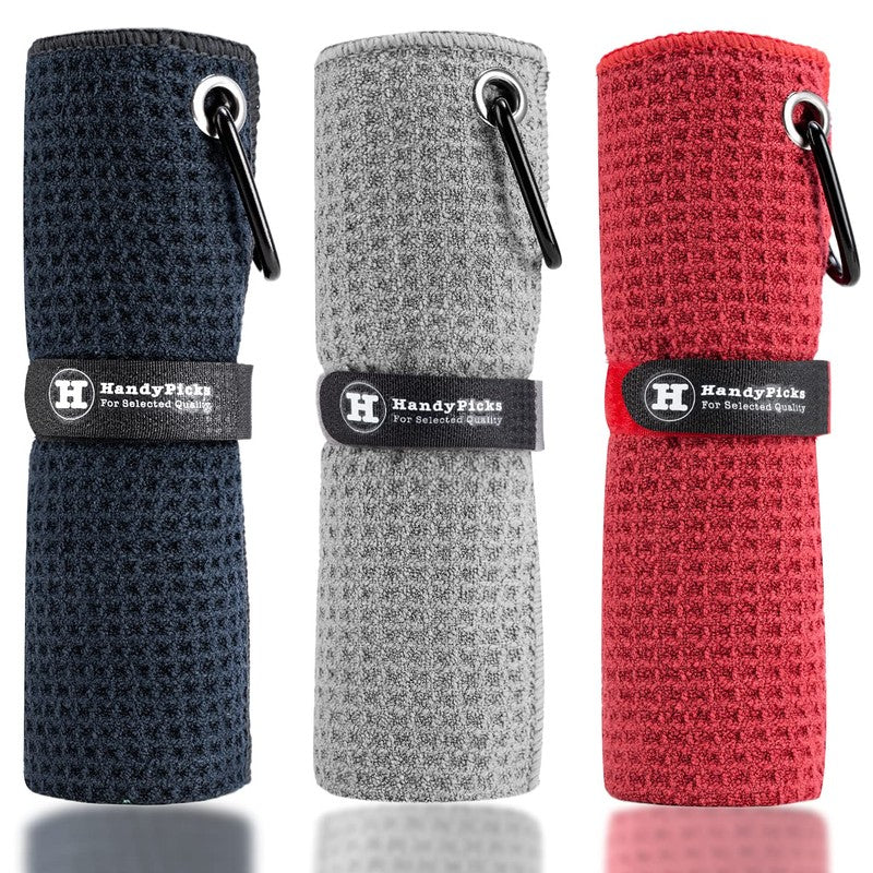 Handy Picks Microfiber Golf Towel 3 Pack