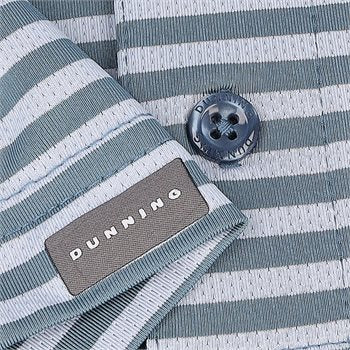 Dunning Buckhaven Ventilated Stripe Performance London Blue / Cashmere Blue Shirt Polo Short Sleeve Golf Apparel